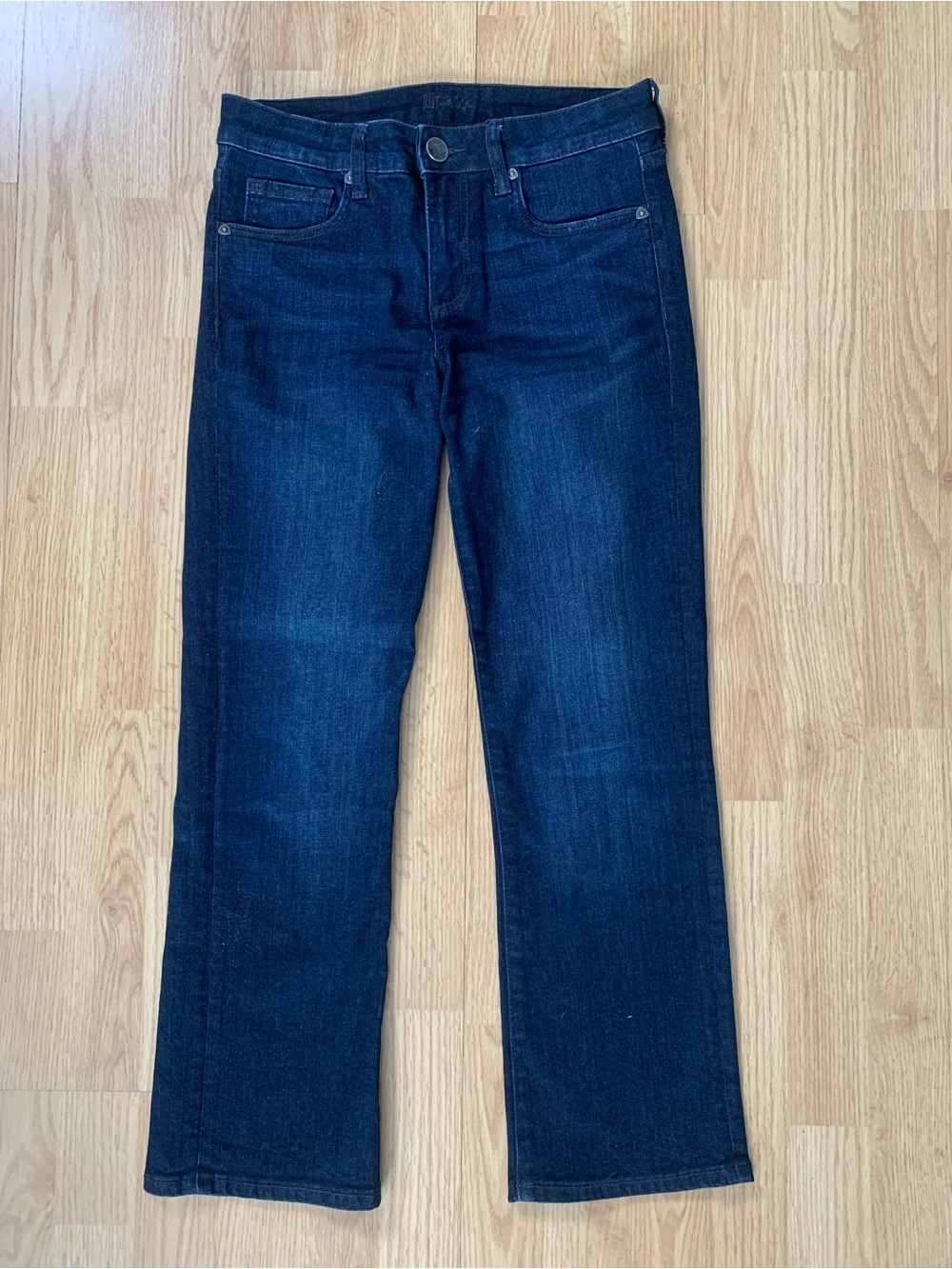 Kut from the Kloth Womens 2 Straight Leg Jeans Blue Dark Wash Stretch Denim